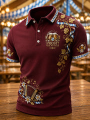 Herren-Oktoberfest Prost! Bedrucktes Freizeit-Poloshirt