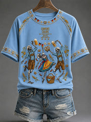 Frauen Oktoberfest Print Casual T-Shirt