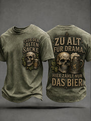 Lustiges Herren-T-Shirt mit Oktoberfest-Print für Bierliebhaber, lässiger Style