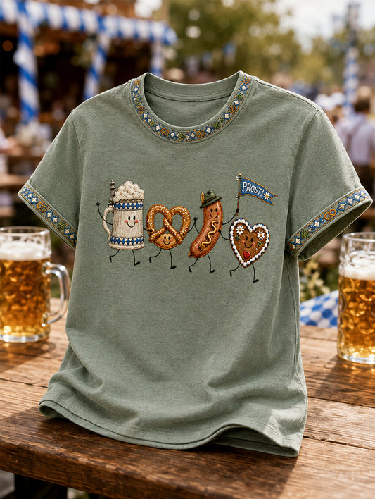 Herren-Oktoberfest Prost! Bedrucktes Freizeit-T-Shirt