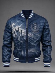 Herrenjacke im deutschen bayerischen Stil mit Druck und Reißverschluss