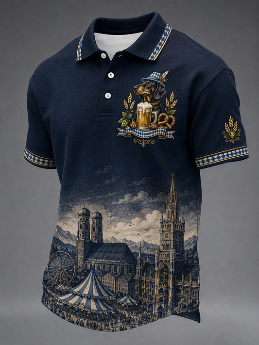 Men's Oktoberfest Munich Dachshund Print Shirt
