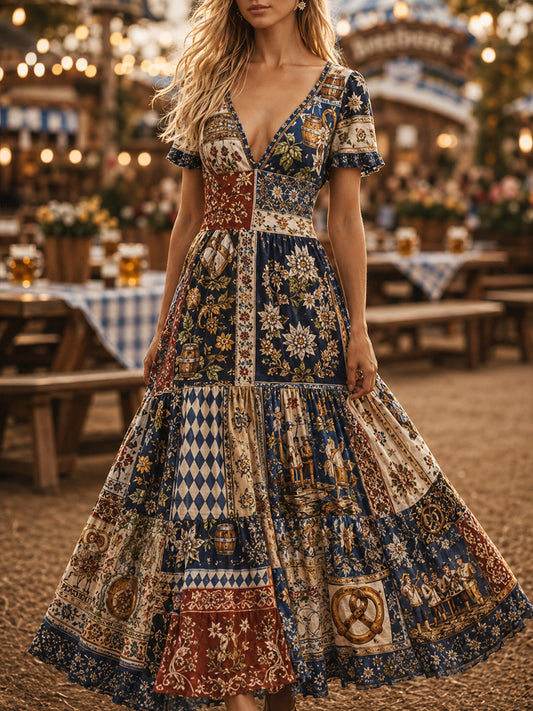 Women's Oktoberfest Print Dress