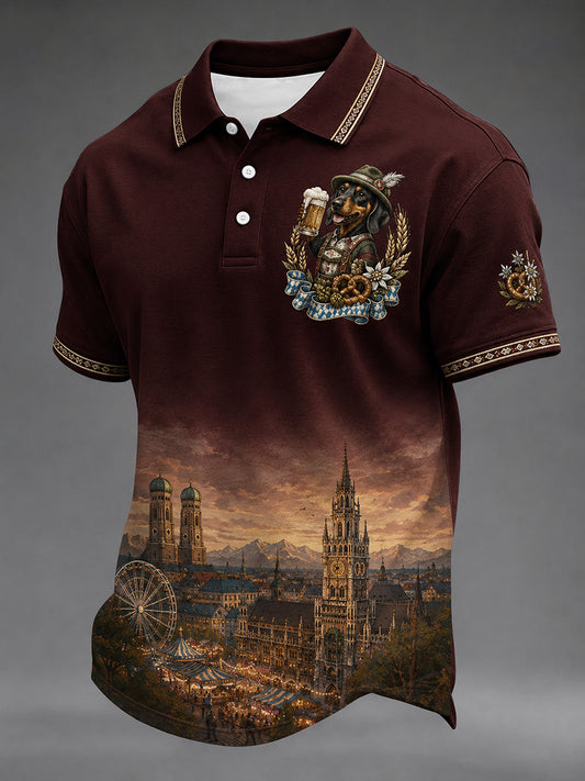 Men's Oktoberfest Munich Dachshund Print Shirt