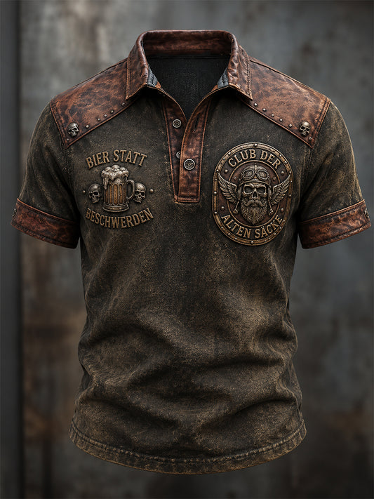 Men's Fun Slogan Print Short Sleeve Shirt