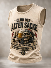 Men's Fun Slogan Print Casual Vest Top