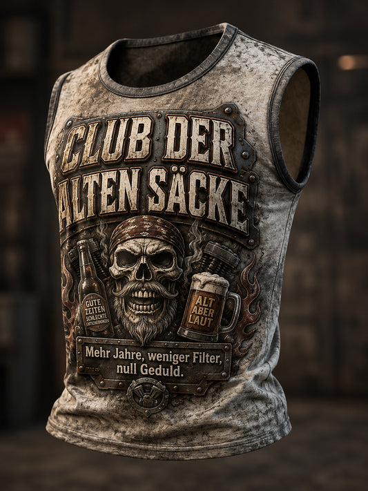 Men's Fun Slogan Print Casual Vest Top