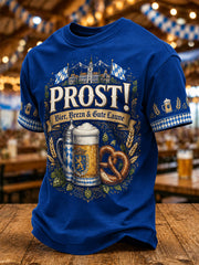 Herren-Oktoberfest Prost! Bedrucktes Freizeit-T-Shirt