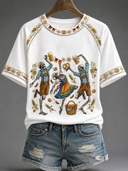 Frauen Oktoberfest Print Casual T-Shirt