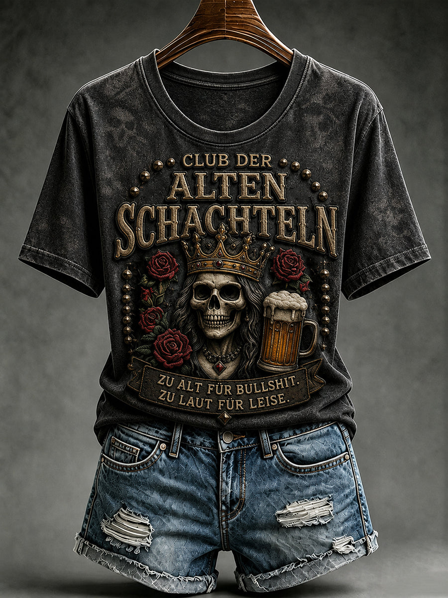 Lässiges T-Shirt für Damen mit witzigem Slogan-Print