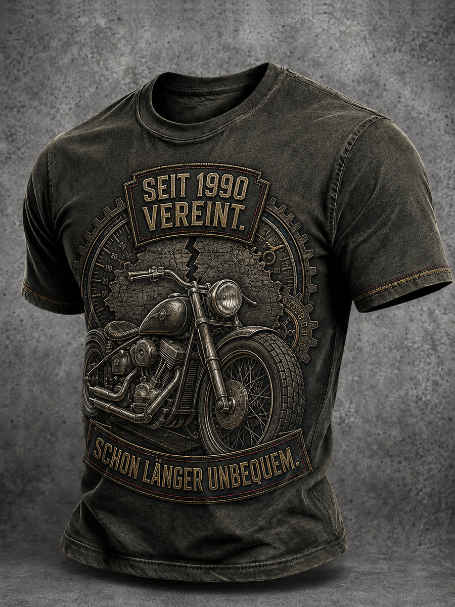 Herren-Tag der Deutschen Einheit-Lustiges Slogan-Print-Lässiges T-Shirt