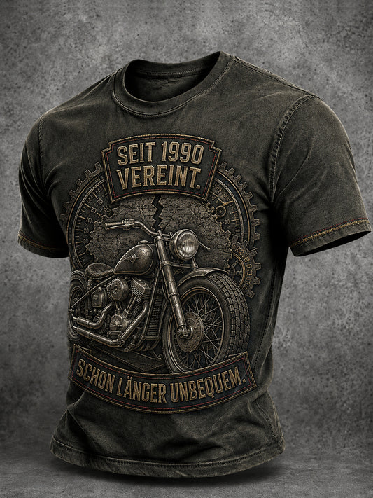 Herren-Tag der Deutschen Einheit-Lustiges Slogan-Print-Lässiges T-Shirt