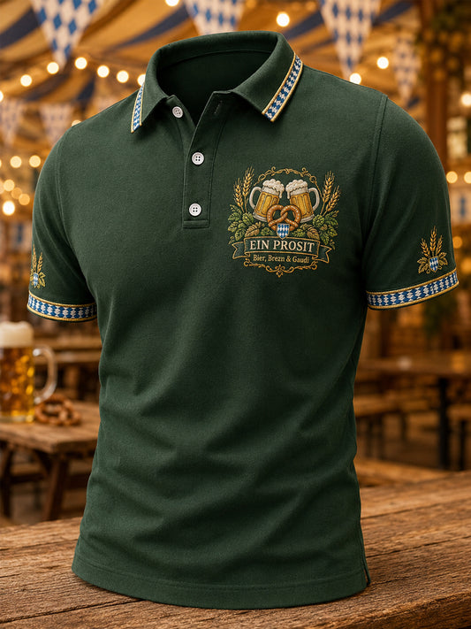 Herren-Oktoberfest Prost! Drucken Sie lässiges Polos hirt