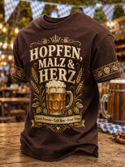 Herren-Oktoberfest Prost! Bedrucktes Freizeit-T-Shirt