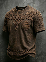 Herren Viking inspirierte Kunst keltischer Druck kurze Ärmel T-Shirt