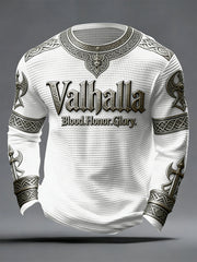 Herren Walhalla-Waffel oberteil im Viking-Stil