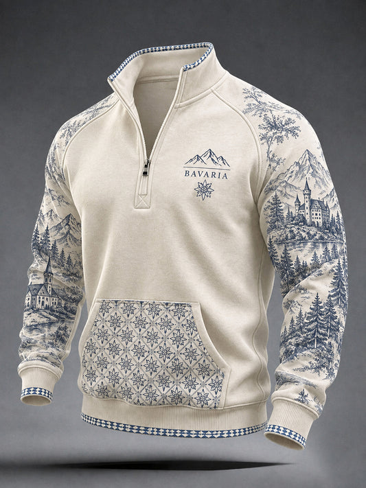 Herren-Sweatshirt im deutschen bayerischen Stil mit Aufdruck