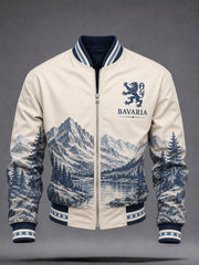 Herrenjacke im deutschen bayerischen Stil mit Druck und Reißverschluss